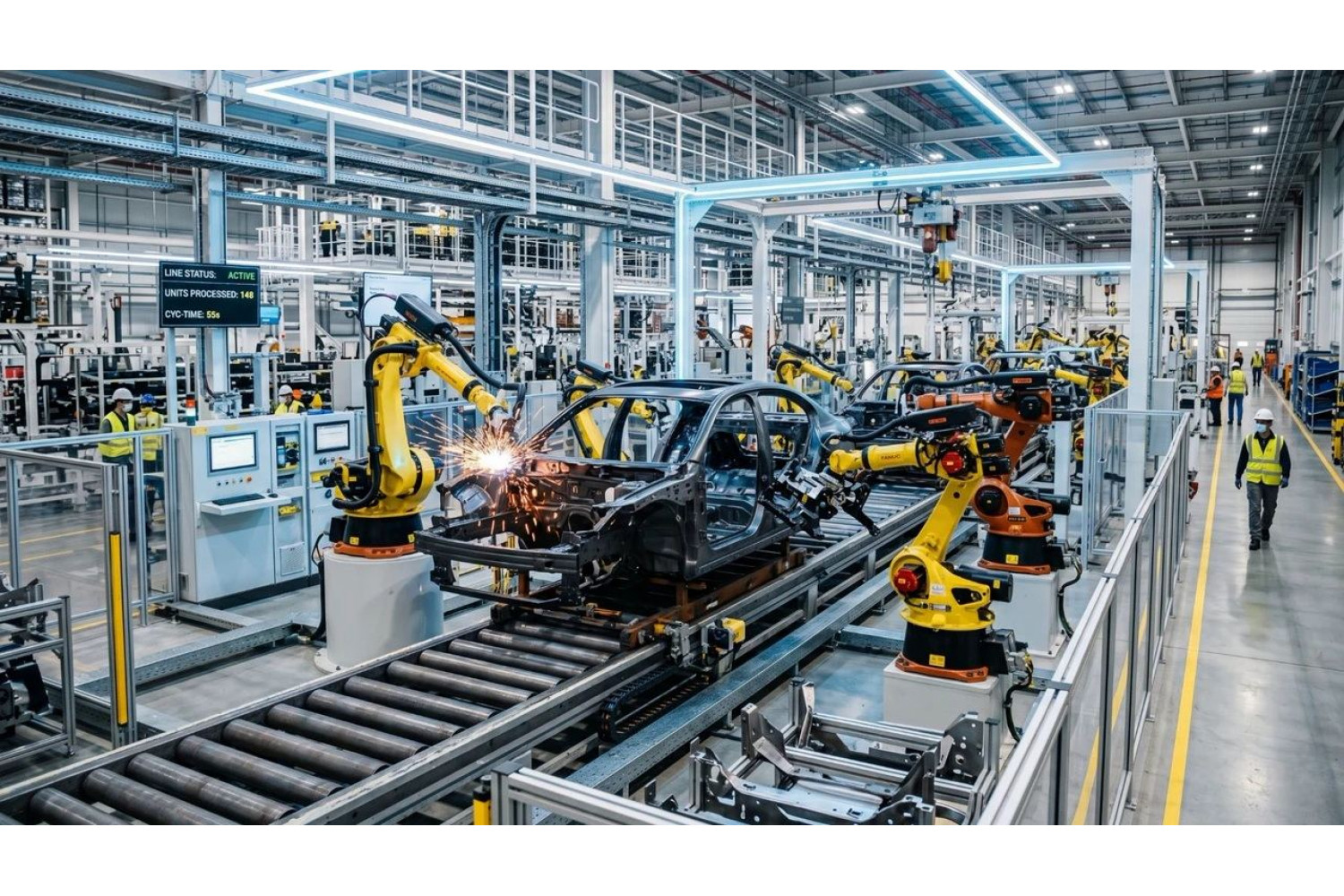 Как системы Bosch Rexroth ускоряют роботизированную сборку автомобилей на конвейере 