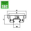 Шариковая каретка SBC SBI25 FLL